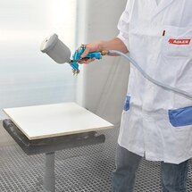 Pigmopur auf Platte auftragen