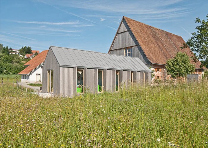 Bauernhausmuseum Wolfegg: Pullex Silverwood auf Fichte im Farbton Graualuminium © Dennis Müller 